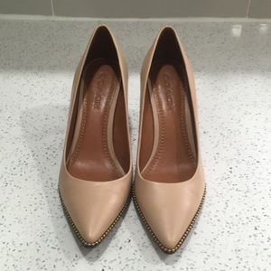 Beige Coach heels, size 9.5